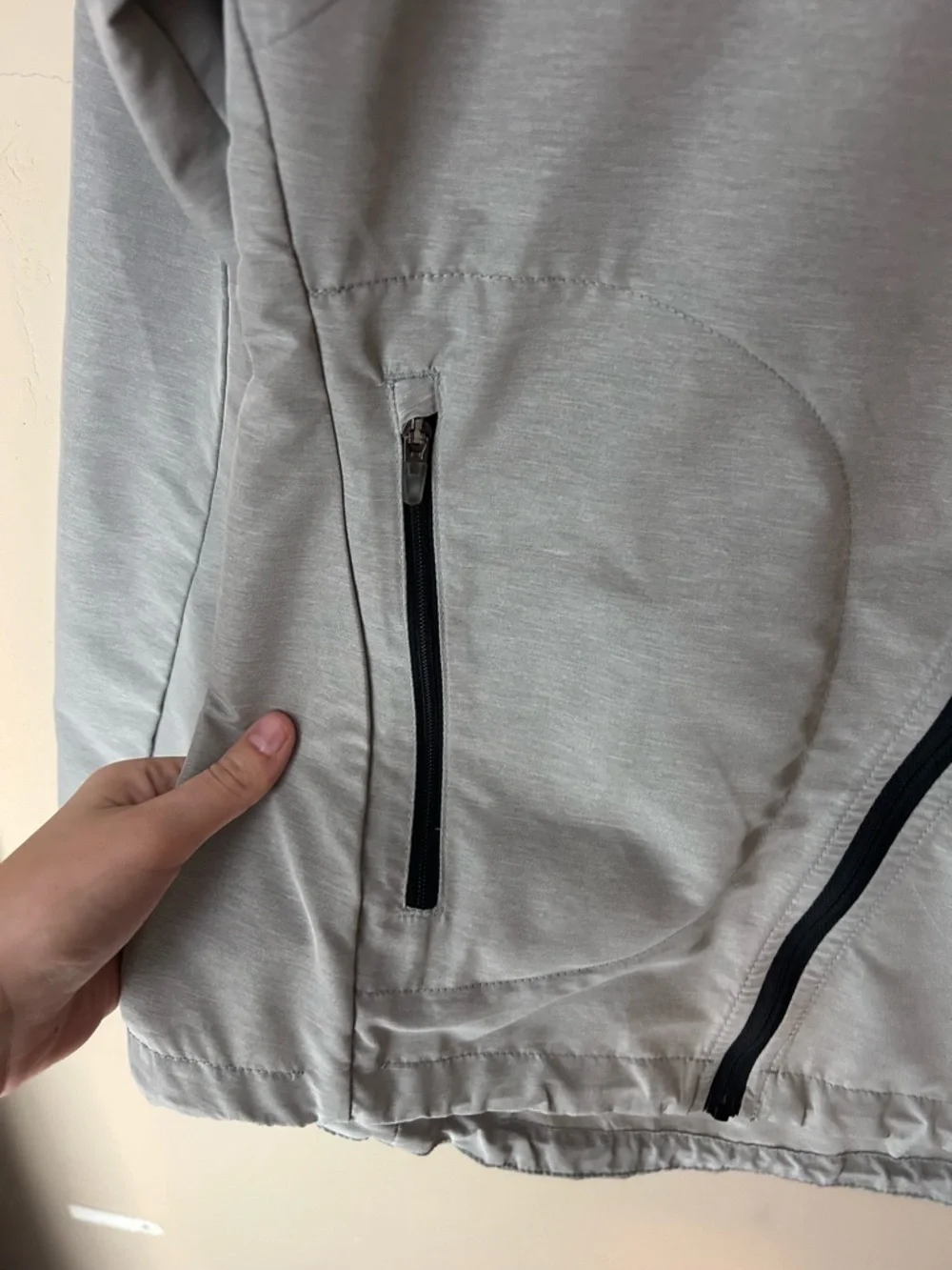 Nike Running Asymmetrical Zip Moto Jacket Size M Gray Activewear Lightweight